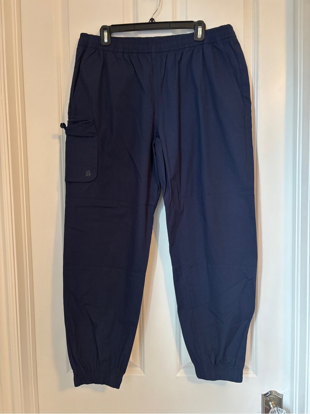 Fielder Bonobos Men's Navy Elastic-Waist Cargo Pants. Size L Ripstop Fabric Sz L